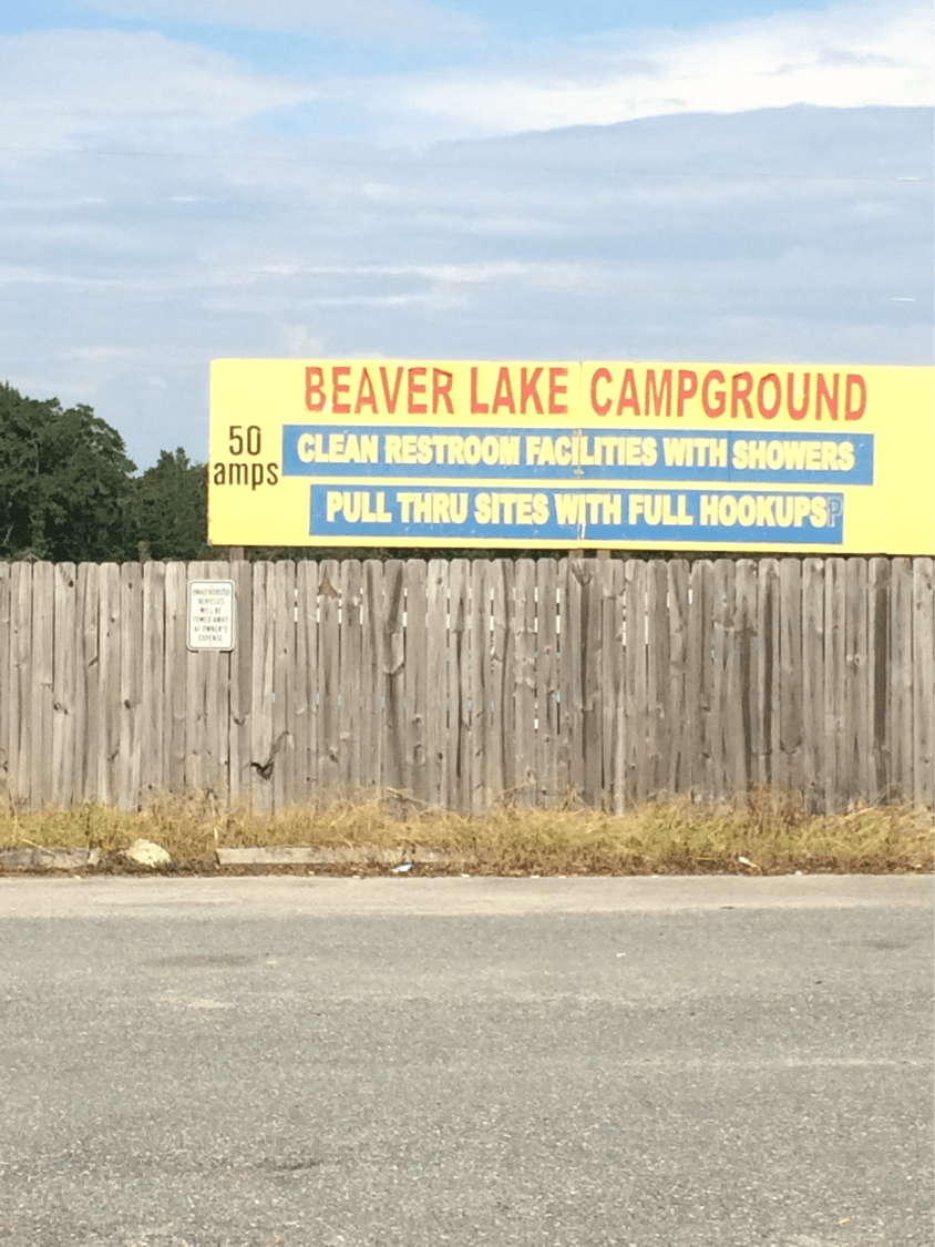 Beaver Lake Campground RV Parking